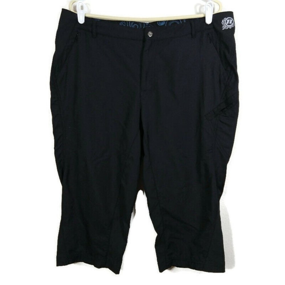 Novara Men's Bike Cycling Capri Pants Size Black XL 39X18.5 No Pad
